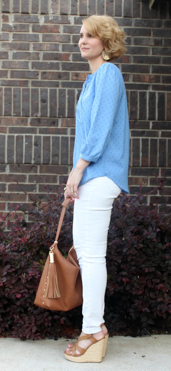 white denim outfit