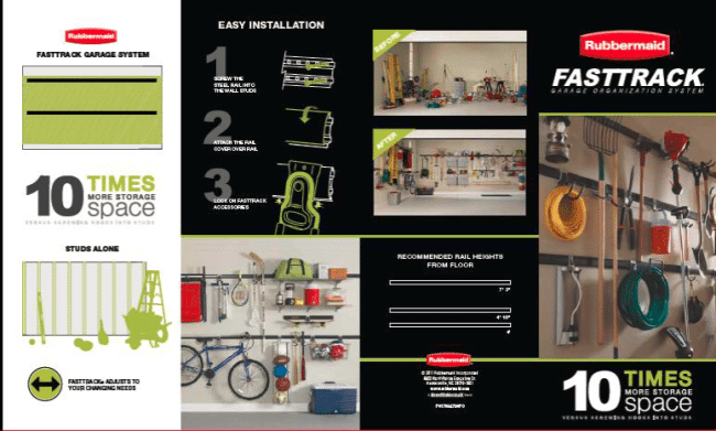 Garage organization diy fasttrack system