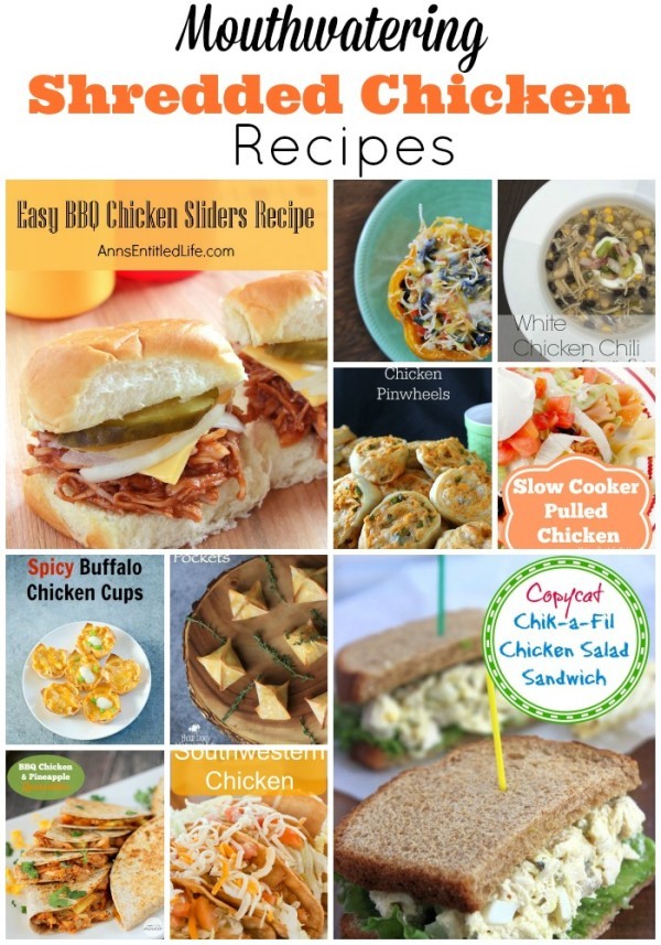 shredded chicken recipes