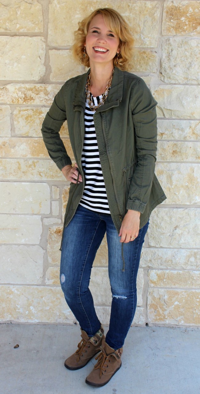 olive jacket outfit-