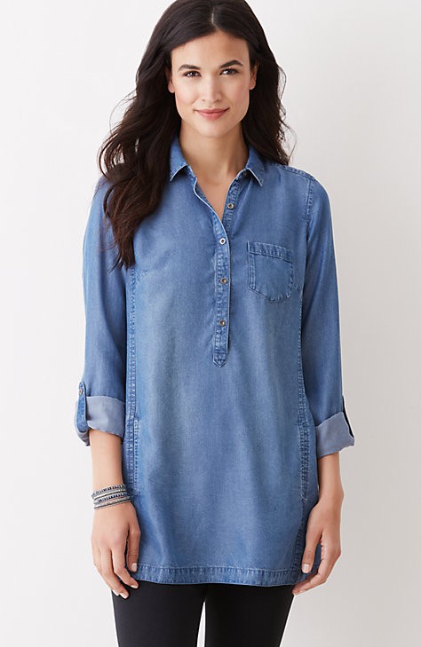 soft indigo tunic from J Jilll