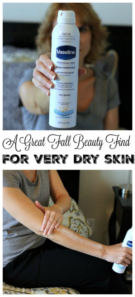 A great fall beauty find for very dry skin. In the fall, we add more layers, are subjected to the drying effects of heaters, take hotter showers - all of which make our skin very dry. The answer? A fast to apply, quick to absorb, moisturizer that helps heal very dry skin.