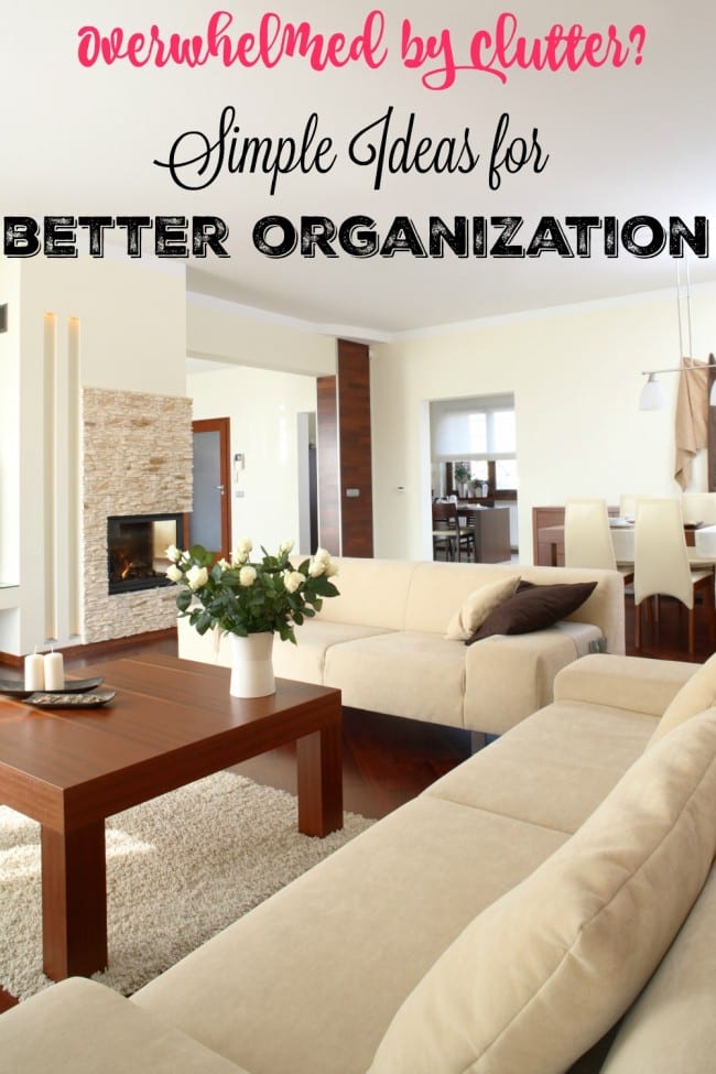 Are you overwhelmed by clutter? Start small by implementing a few ideas at a time. The first tip if one of my favorite ways to decorate and keep our family organized.