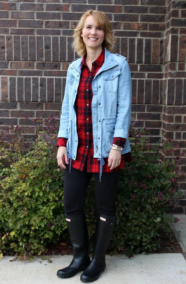 Are you looking for red plaid shirt outfit ideas? I created 3 different outfits with one shirt and I love the results. These are easy to pout together, casual outfits that anyone can wear.