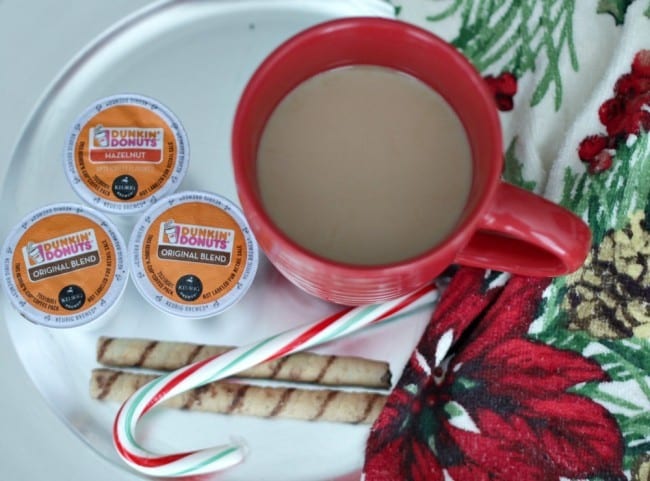 Coffee gift basket idea - put together a gift for your coffee loving friend, family member or kids' teachers and include coffee, cookies, a mug and candy.