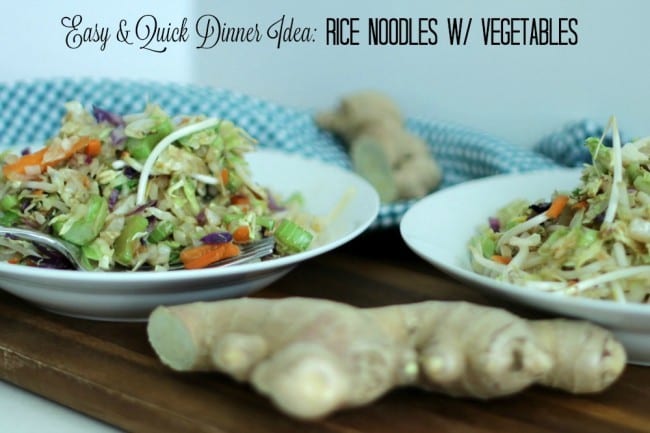 This rice noodles with vegetables recipe is easy, quick and oh so good. The sauce that goes with it, pulls it all together.