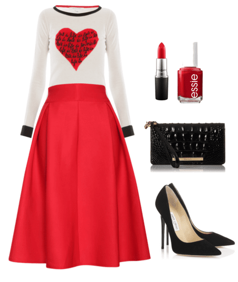 Red Heels Outfit: Unique Concept for Valentine's Day