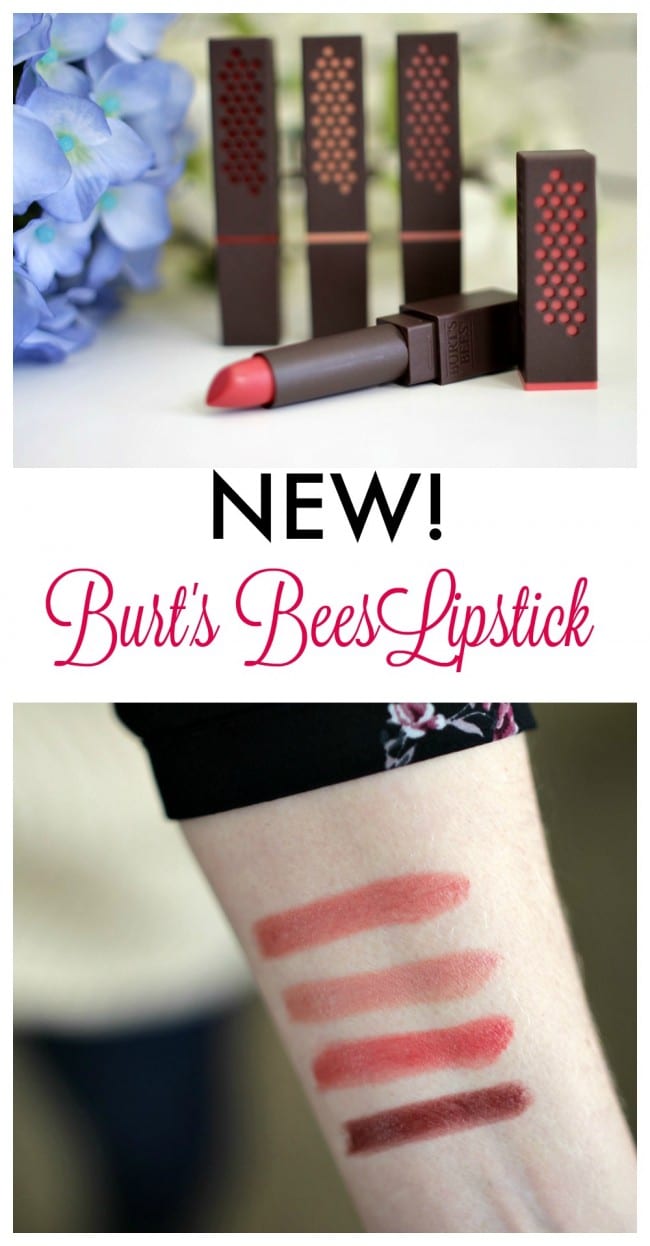 Burt's Bees lipstick colors - a lipstick that loves you back. These lipsticks hydrate and moisture your lips for 8 hours, come in 14 gorgeous shades and are made with ingredients you can actually pronounce!