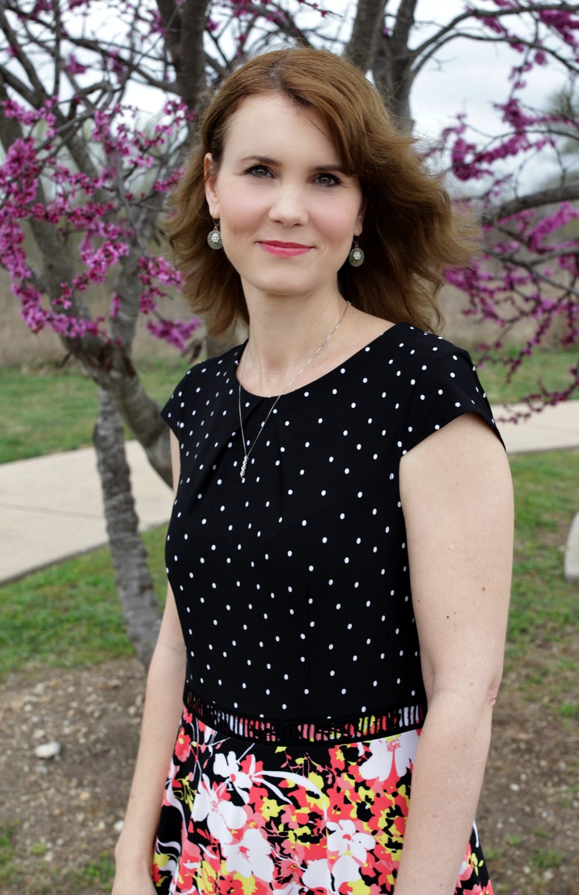 Easter dress from Metrostyle -- This Mixed Media Dress is the easiest way to mix up prints. The bodice features polka-dots and the skirt is floral. It's all one piece and so comfortable and flattering.