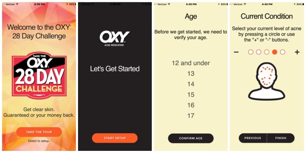 OXY 28 day challenge app
