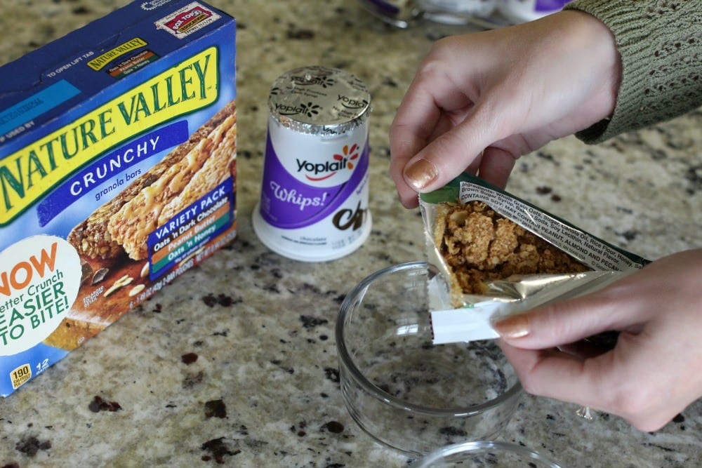 A frozen yogurt parfait treat -- All you need are three ingredients and a freezer to whip up this snacksational treat.