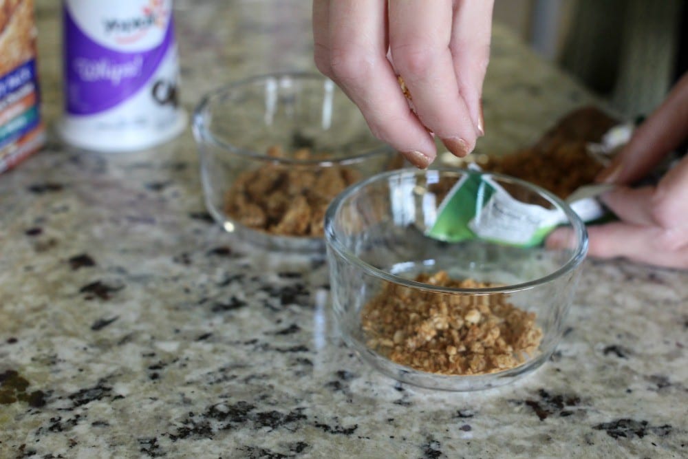 A frozen yogurt parfait treat -- All you need are three ingredients and a freezer to whip up this snacksational treat.
