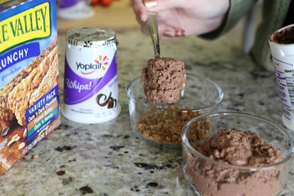 A frozen yogurt parfait treat -- All you need are three ingredients and a freezer to whip up this snacksational treat.