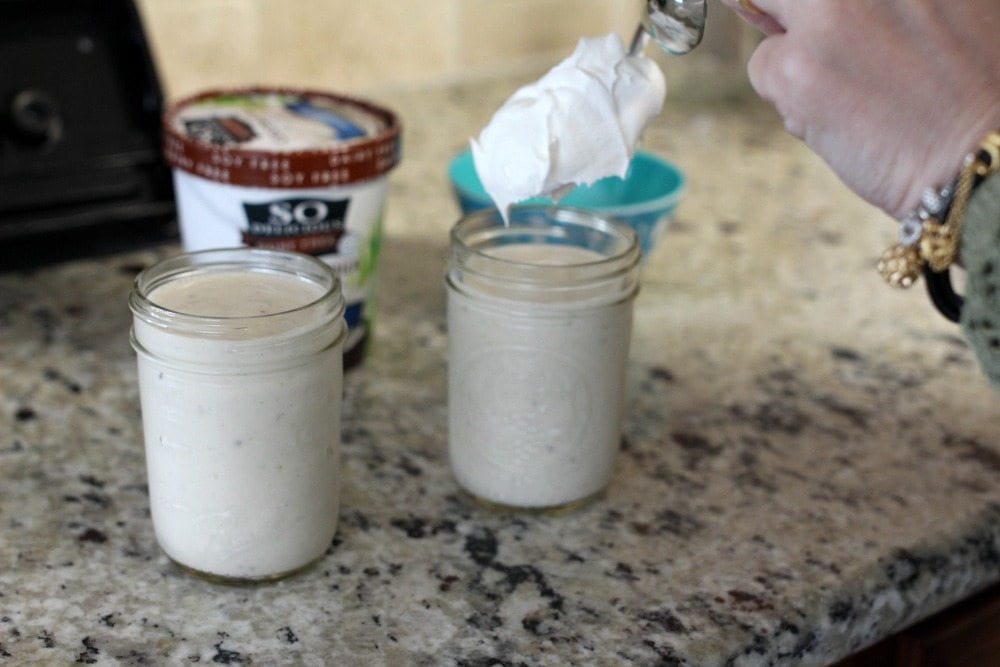 This dairy free dessert is easy to whip up and the perfect milkshake alternative. When summer comes, you won't have to feel left out while everyone around you is indulging in ice cream. You can have your "dairy" treat too!