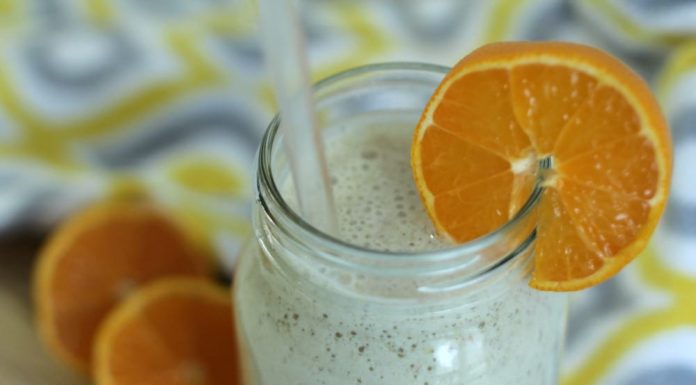 The Sunrise Smoothie recipe only has four easy-to-find ingredients, it takes about a minute to whip up and it’s so full of flavor that it will be both adult and kid-pleasing.