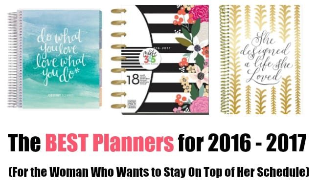 Are you looking for the best planners to help get your life in order? These planners are for 2016 to 2017 and perfect for the busy woman. They're great for moms, students and women just wanting to get a grasp on productivity. Not only are they all functional, they're also pretty!