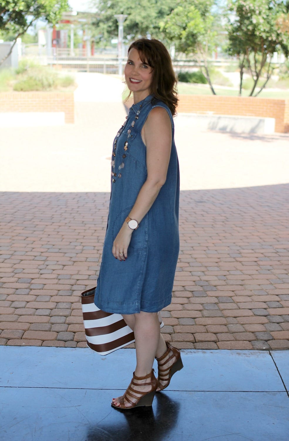 Denim Dress Outfit | Mom Fabulous