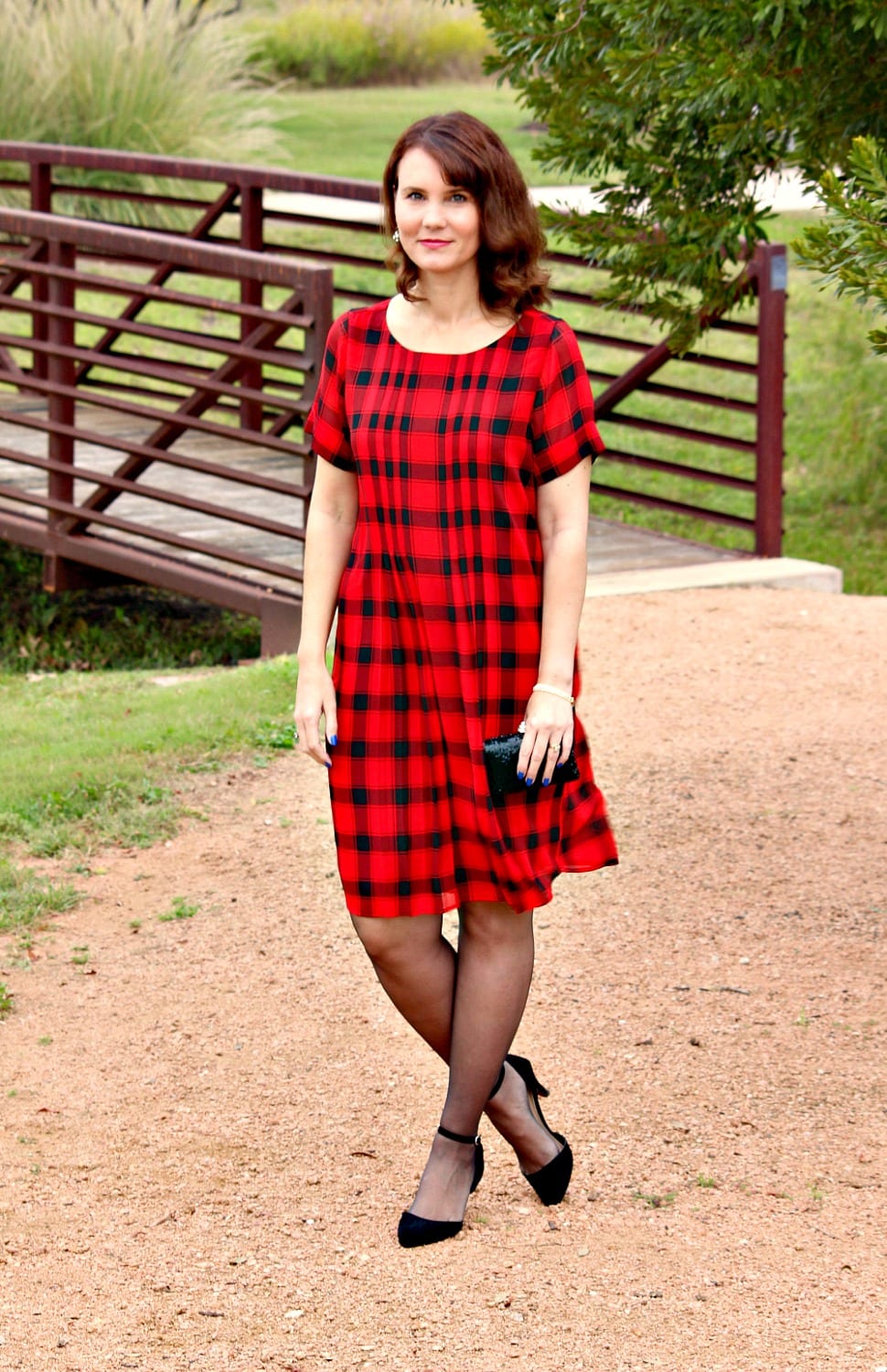 Holiday Party Perfect: The Buffalo Plaid Pleated Dress