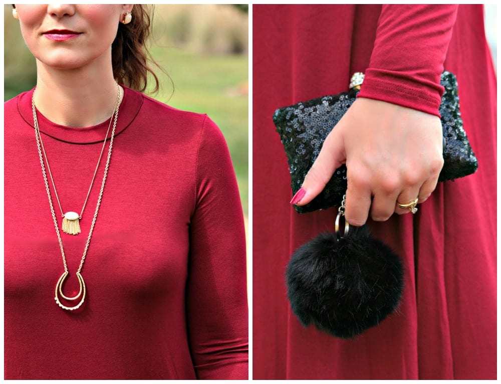 Women's fall fashion - The Remi Long Sleeve Swing dress is the perfect fall wardrobe staple. It can be styled a dozen different ways, comes in 17 colors and is so soft. I love this dress! And this burgundy color is incredible.