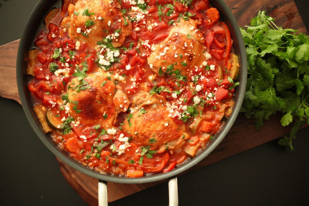 One Pot Stewed Chicken and Vegetables