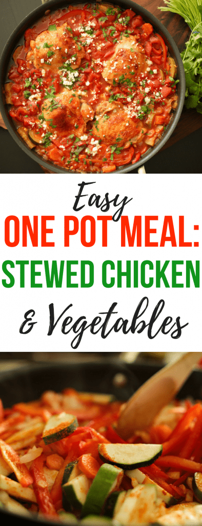 Easy one pot meal: stewed chicken and vegetables