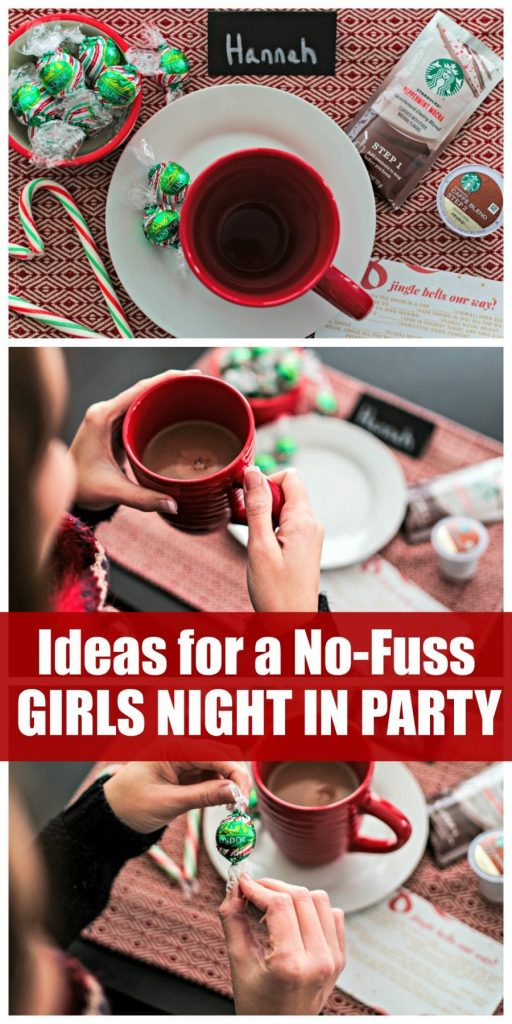Girls Night In Party Ideas - get the girls together and indulge with some decadent (yet affordable) coffee and chocolate. If you're like me, it's been too long since you've just sat and caught up with what's happening in your girlfriends' lives. 'Tis the season for friends.