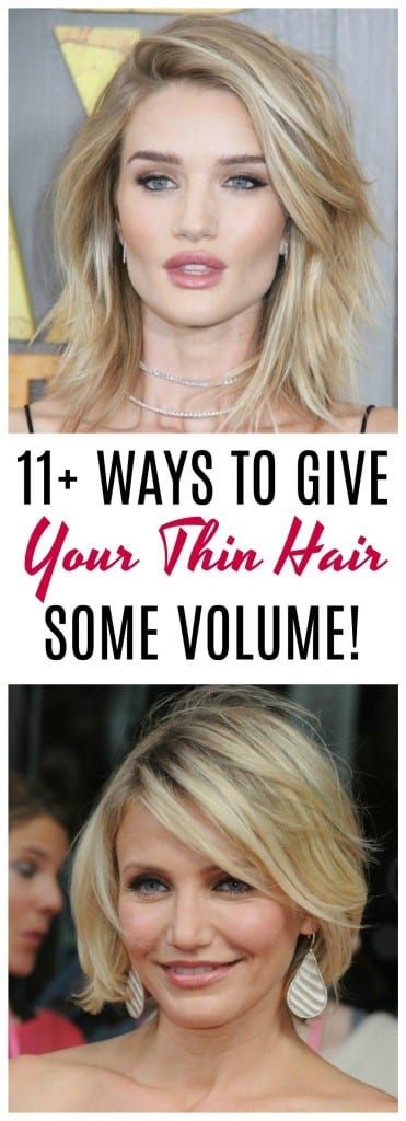 11+ ways to give your thin hair volume: Are you tired of flat, lifeless hair? Gals with thin hair are always on the hunt for some easy ways to add some life to their locks. From haircut ideas to product recommendations, we have it all. Click on over to get the best tips on giving your thin hair some much needed volume.