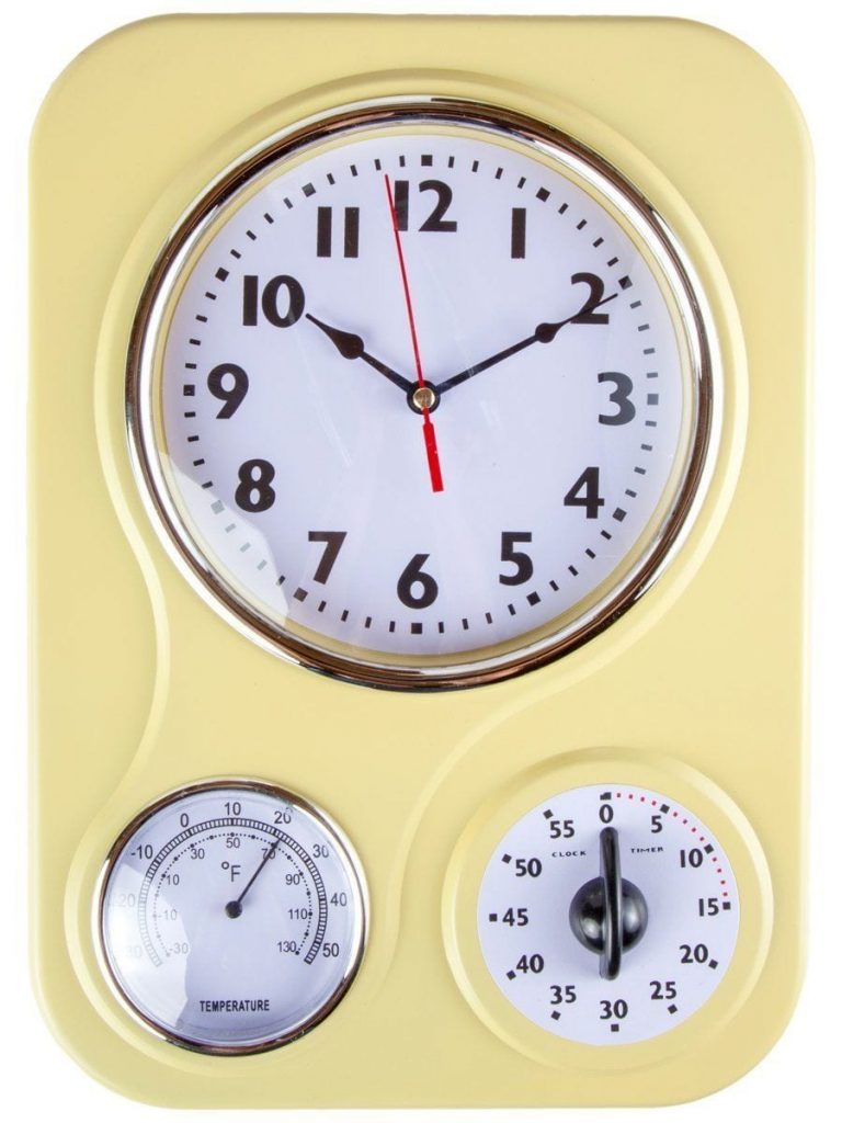 Retro Kitchen Accessories - Retro Kitchen Clock With Temperature and Timer