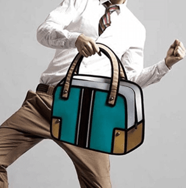 2-d bags that will mess with your mind. A great gift idea for graduates!