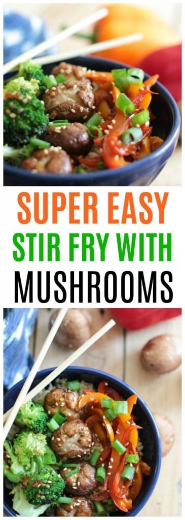 Veggie Stir Fry Recipe with Whole Mushrooms
