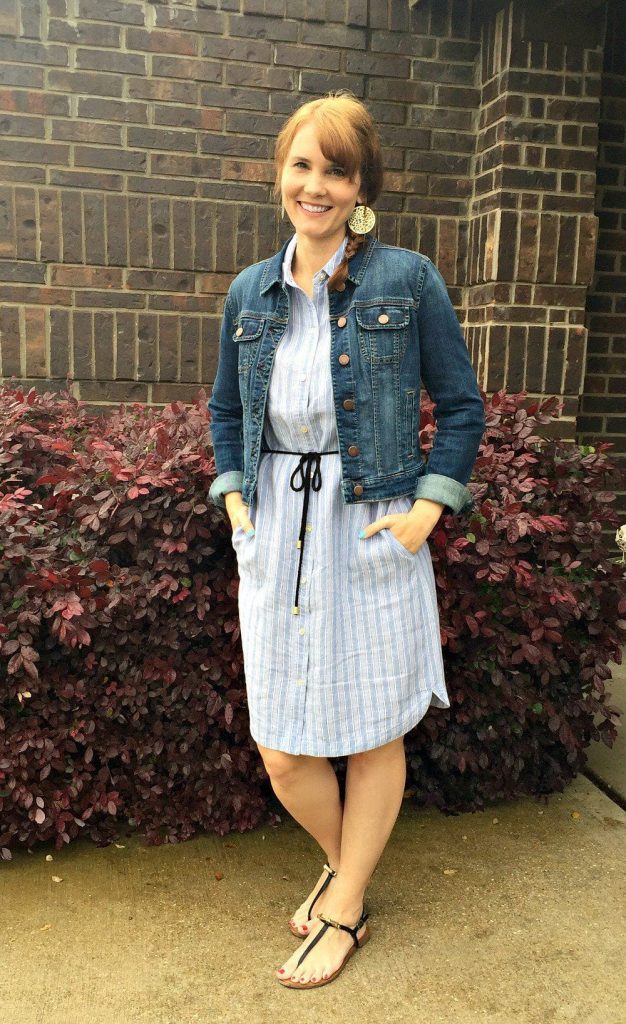 This linen shirt dress is comfortable, looks great on everyone and can be worn many different ways. See how I styled it to create three different looks.