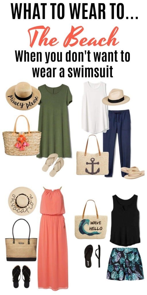No swimsuit outfit ideas for the beach, what to wear when you don't have a swimsuit