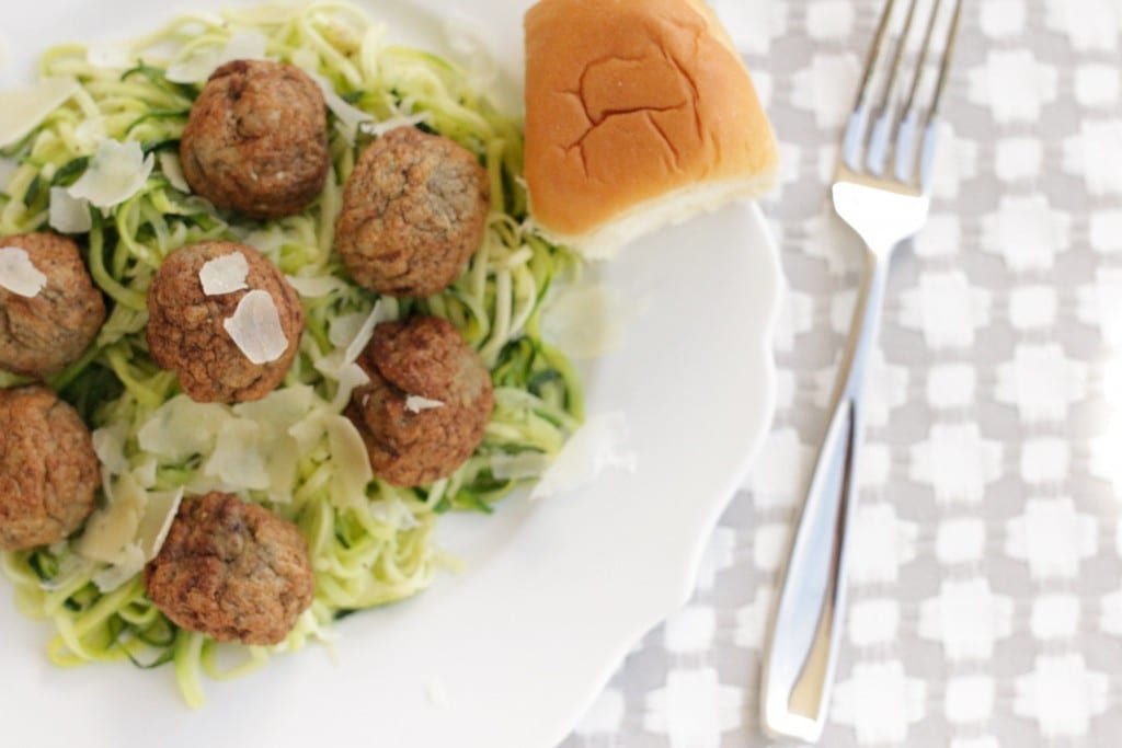 When it comes to summer meals, easy and light is best. And this Garlic Butter & Parmesan Zoodles with Turkey Meatballs recipe does not disappoint. It's fast. It's flavorful. It's the perfect summertime dinner.