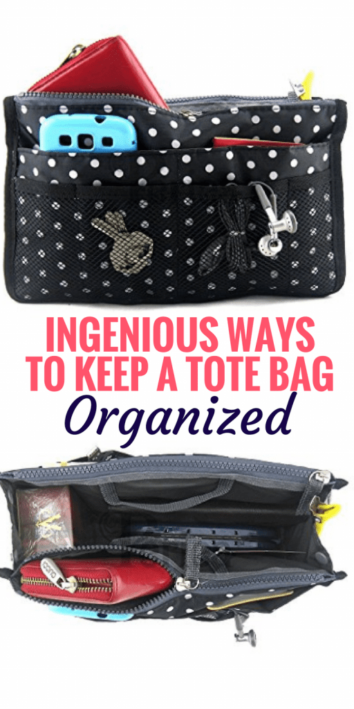 Tote Bag Organization Ideas: Whether you're headed out for a day of travel or to the pool with the kids for the afternoon, these ingenious ways to keep your tote bag organized will help curb the chaos. #totebag #totebagorganization #organizetotebag