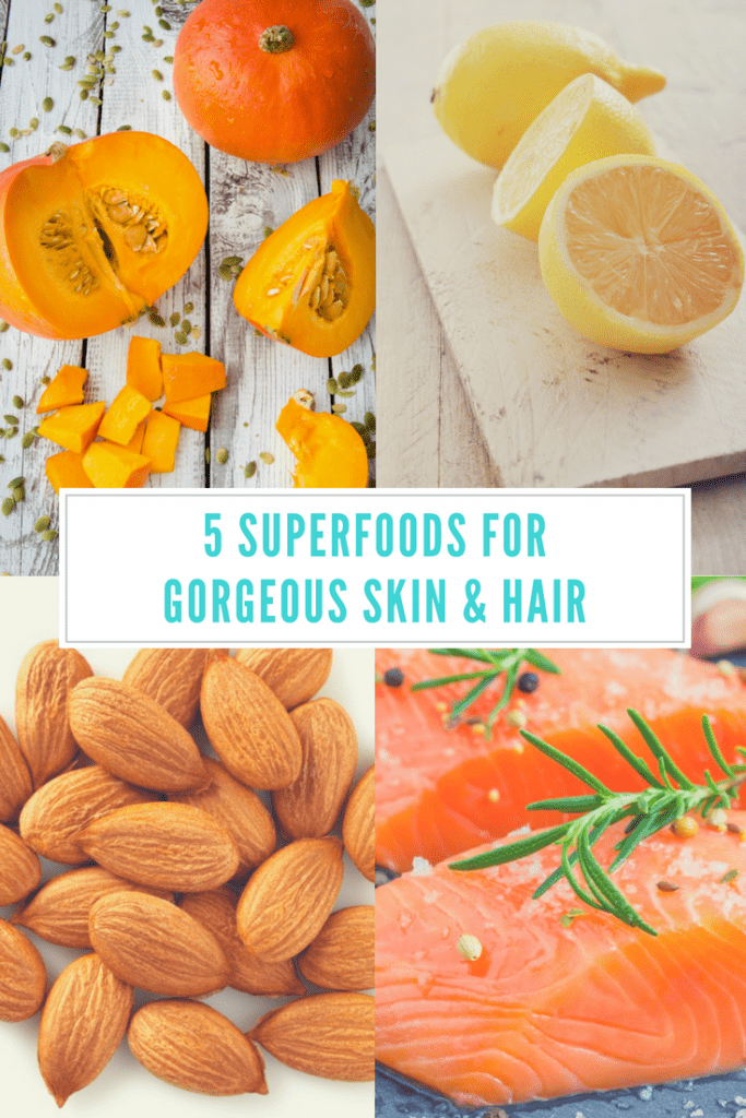 5 superfoods for gorgeous skin and hair - These 5 foods will help give you what your body needs for healthy skin and hair. Find out what they are and why they're so good for you!