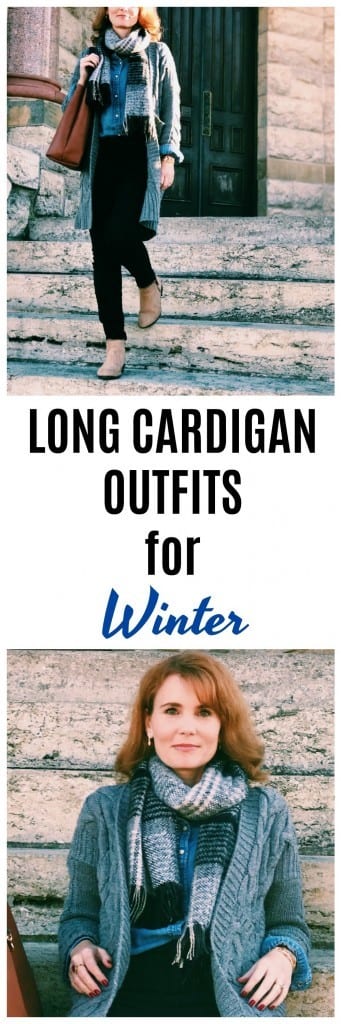 Long cardigan outfit for winter