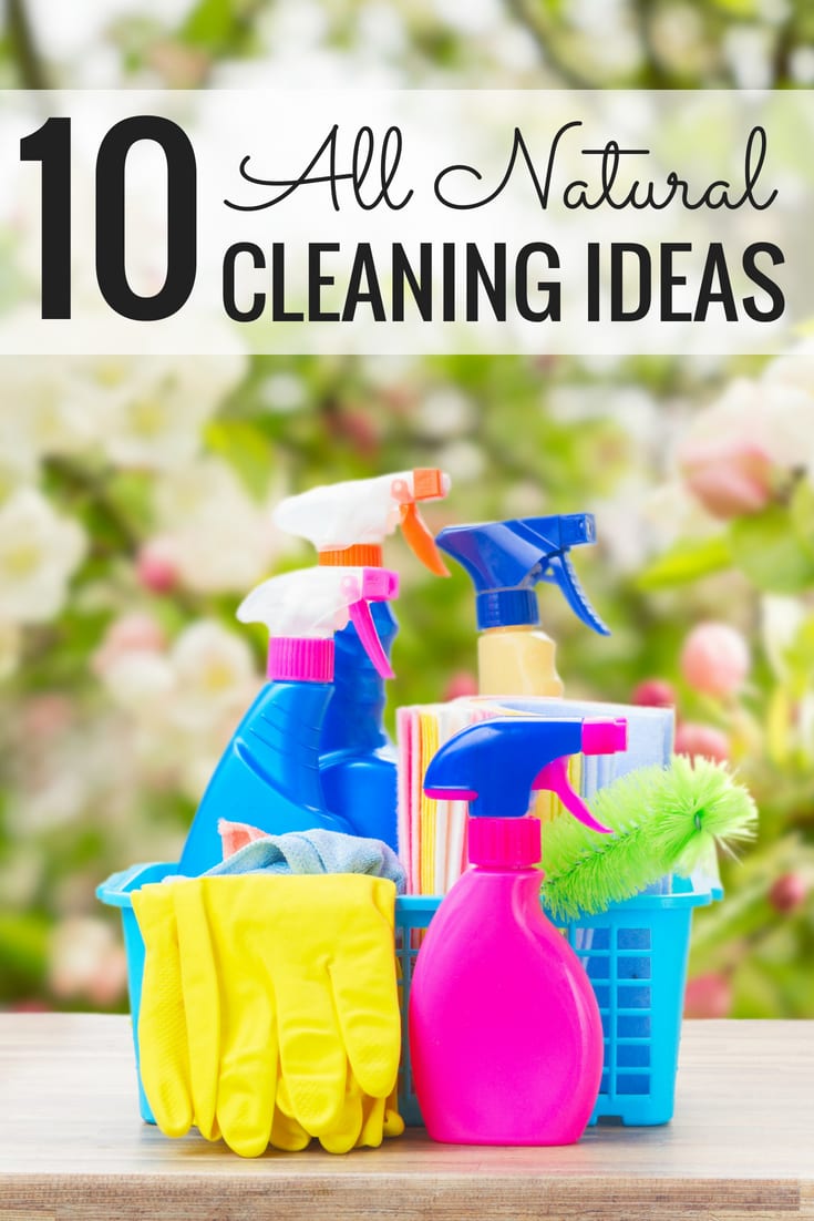 10 all natural cleaning ideas that are perfect for your home! Did you know that natural cleaners can be just as effective as those from the store? 