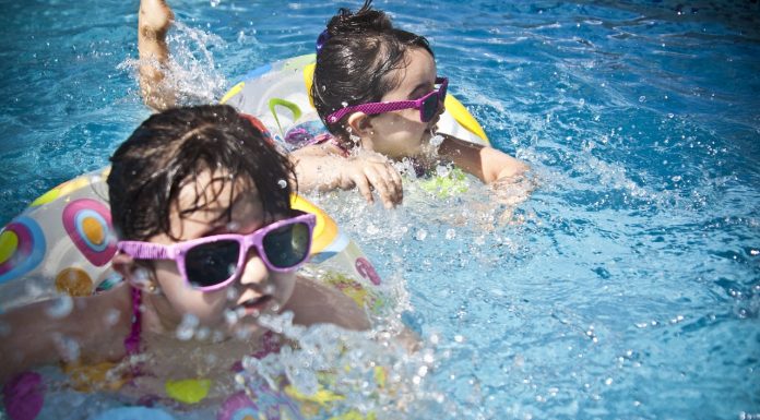 kids in pool