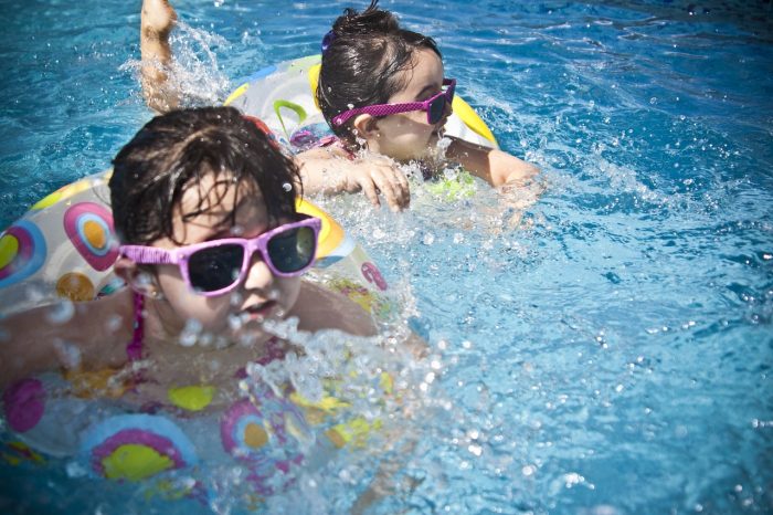 kids in pool